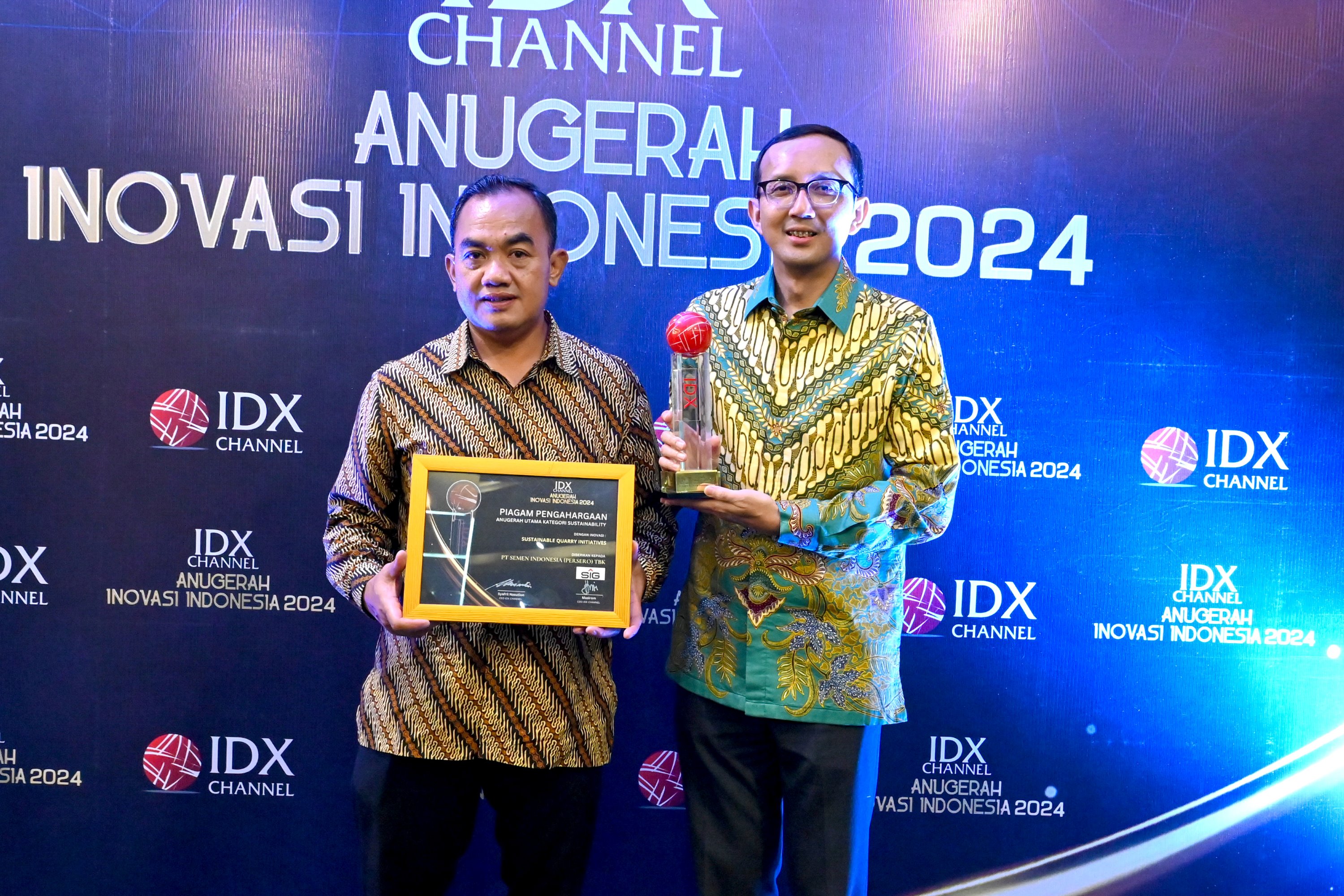 Inovasi Pengelolaan Lahan Pascatambang SIG Raih Penghargaan Utama  pada Ajang Anugerah Inovasi Indonesia 2024