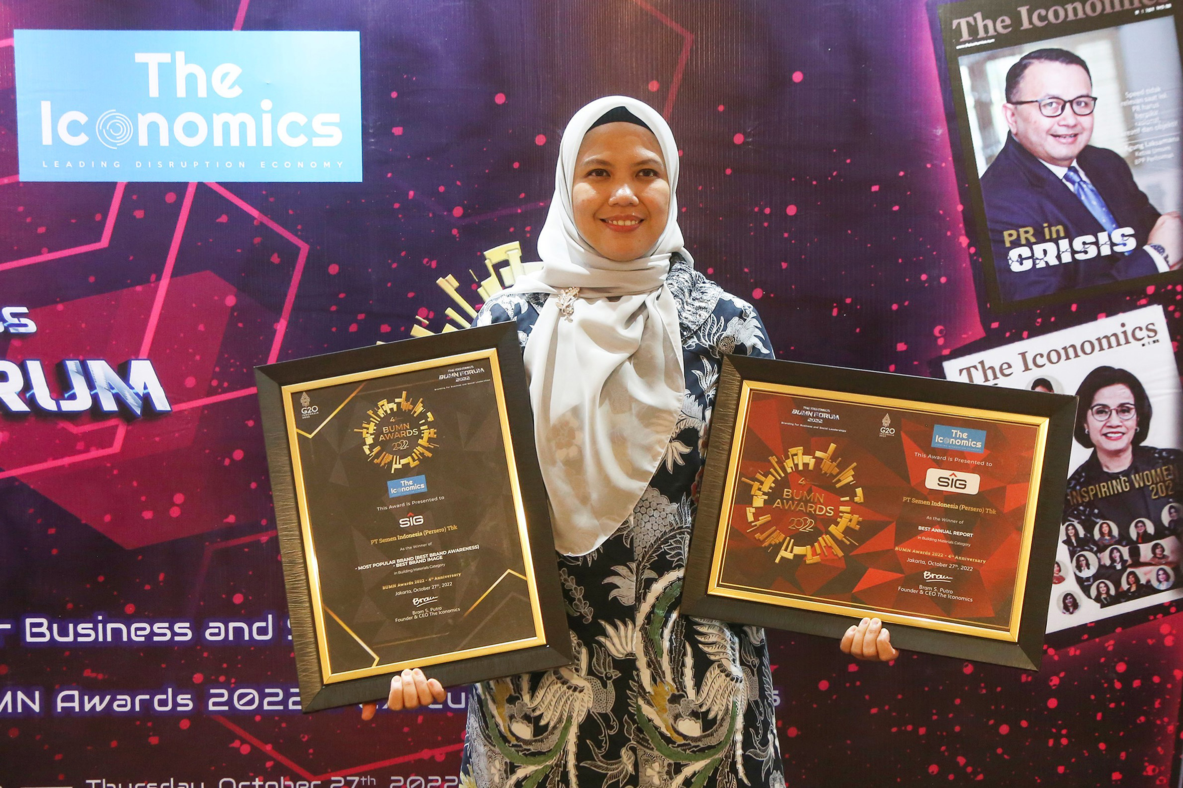 SIG Wins Three Awards at the 2022 BUMN Awards from The Iconomics